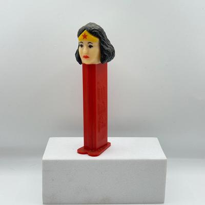 LOT 127: Super Hero Pez Dispensers: Vintage Spiderman, Batman & Wonder Woman