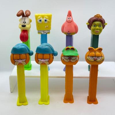 LOT 133: Pez Dispensers: Garfield, Spongebob & Shrek