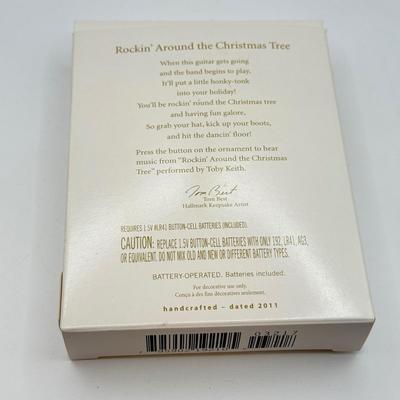 LOT 140: 2011 Hallmark Keepsake Magic Guitar Ornament in Box: Rockin' Around the Christmas Tree