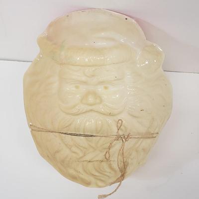 LOT 141: Vintage Empire Santa Blowmold & Reindeer Pull Toy with Santa Mask