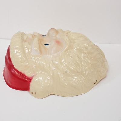LOT 141: Vintage Empire Santa Blowmold & Reindeer Pull Toy with Santa Mask