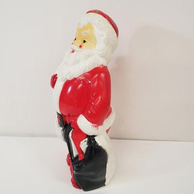 LOT 141: Vintage Empire Santa Blowmold & Reindeer Pull Toy with Santa Mask