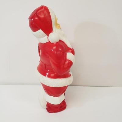 LOT 141: Vintage Empire Santa Blowmold & Reindeer Pull Toy with Santa Mask
