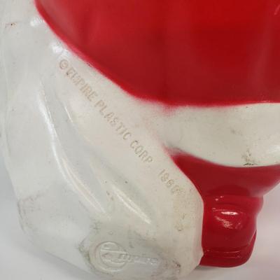 LOT 141: Vintage Empire Santa Blowmold & Reindeer Pull Toy with Santa Mask