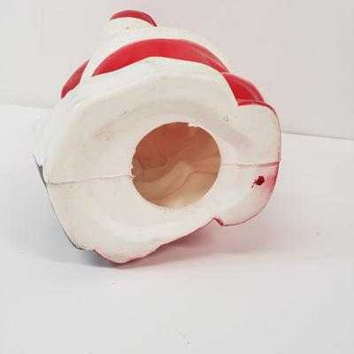 LOT 141: Vintage Empire Santa Blowmold & Reindeer Pull Toy with Santa Mask