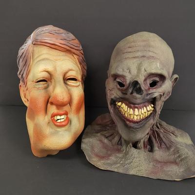 LOT 149: Paper Magic Group Masks; Bill Clinton & Grinning Monster