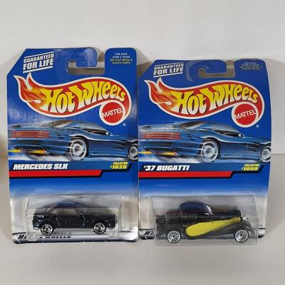 LOT 154: Eight Vintage Hot Wheels Lot Featuring 37' Bugatti, Mercedes SLK and More