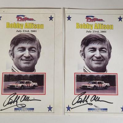 LOT 157: Multiple Nascar Memorabilia Items Including Autographs of Bobby Allison, Elliott Sadler and More