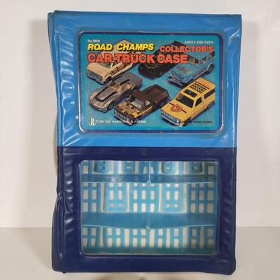 LOT 160: Vintage Toy Car and Carrying Case by Various Toy Manufacturers