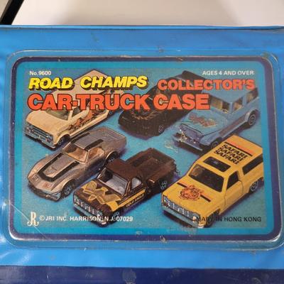 LOT 160: Vintage Toy Car and Carrying Case by Various Toy Manufacturers