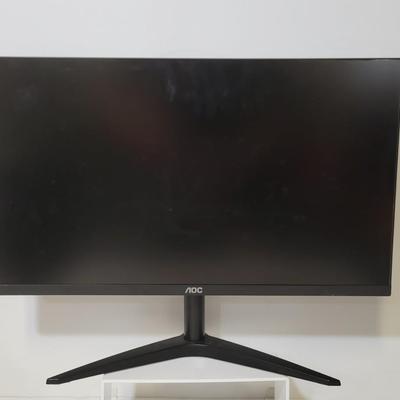 LOT 164: Lot of Three Screens, Two Monitors by Dell and AOC and Vizio TV