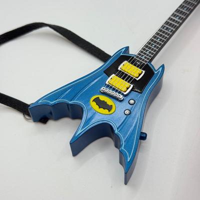 LOT 171: Hallmark Keepsake Guitar Magic Ornaments in Boxes: Wonder Woman Rocks & Batman Rocks