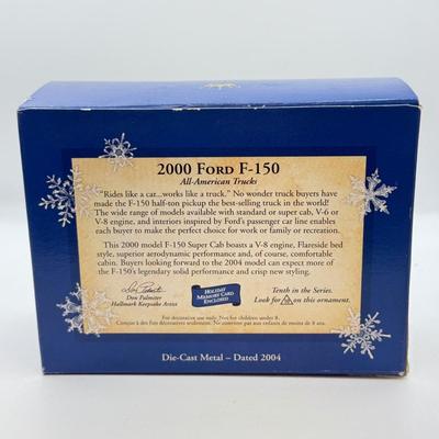 LOT 176: Hallmark Keepsake Ornaments in Boxes: Magic Guitar Rockin' Around the Christmas Tree, 1957 Ford Fairlane 500 & 2000...