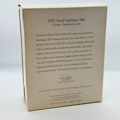 LOT 176: Hallmark Keepsake Ornaments in Boxes: Magic Guitar Rockin' Around the Christmas Tree, 1957 Ford Fairlane 500 & 2000...