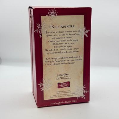 LOT 178: Lenox Fishing Santa, Hallmark Keepsake Ornament Kris Kringle & Trio of Santas all in Boxes