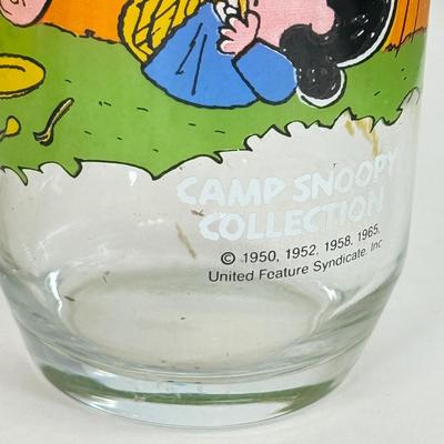 LOT 180: Collectible Glasses: Camp Snoopy, Strawberry Short Cake & Pizza Hut Care Bears: Grumpy & Tenderheart