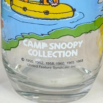 LOT 180: Collectible Glasses: Camp Snoopy, Strawberry Short Cake & Pizza Hut Care Bears: Grumpy & Tenderheart