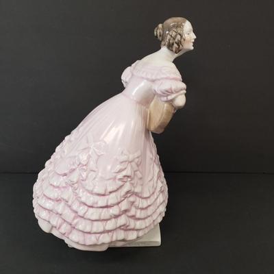 LOT 181: 14" Herend Porcelain Woman Playing Guitar