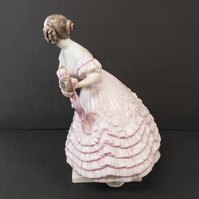 LOT 181: 14" Herend Porcelain Woman Playing Guitar