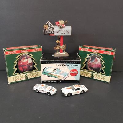 LOT 185: Coca Cola Holiday Ornaments & More