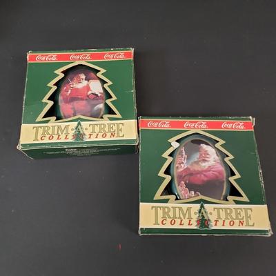LOT 185: Coca Cola Holiday Ornaments & More