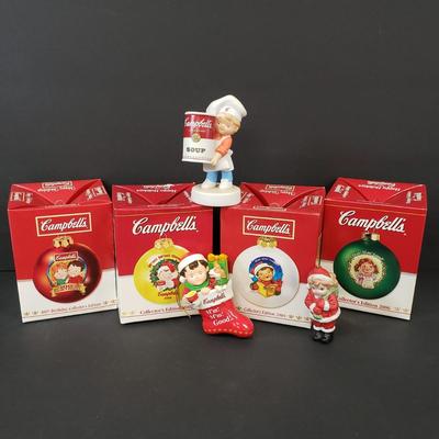 LOT 187: Campbell's Soup Ornaments & Figurines