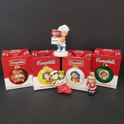 LOT 187: Campbell's Soup Ornaments & Figurines