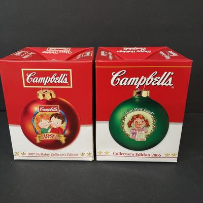 LOT 187: Campbell's Soup Ornaments & Figurines