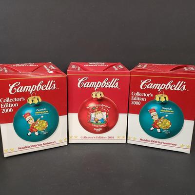 LOT 188: Campbell's Soup Can Ornaments, Balls & More