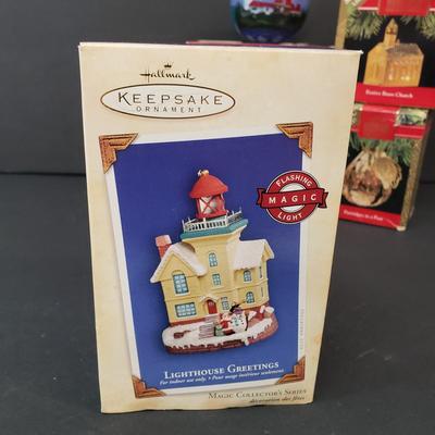 LOT 190: Assorted Hallmark Christmas Ornaments & More