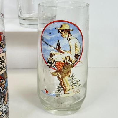 LOT 201: Collectible Glasses: Bud Nascar, Norman Rockwell, Niagara Falls, Shrek the Third & The Great Muppet Caper