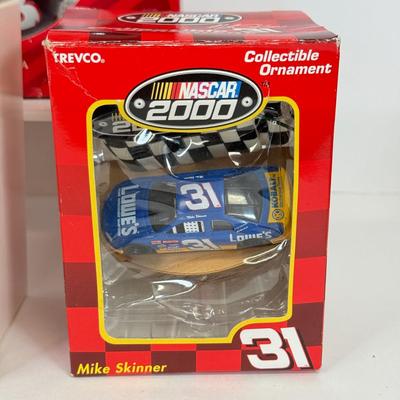 LOT 203: NASCAR Christmas Collection: Stocking w/ Ornaments: 4-Pack, Hallmark Keepsake & More