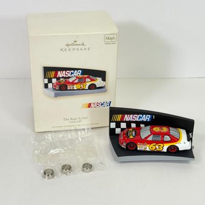 LOT 203: NASCAR Christmas Collection: Stocking w/ Ornaments: 4-Pack, Hallmark Keepsake & More