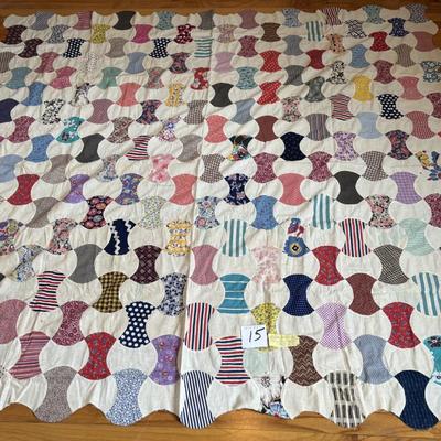 1930s Double Bladded F/C Pioneer Seed Bag Quilt Top