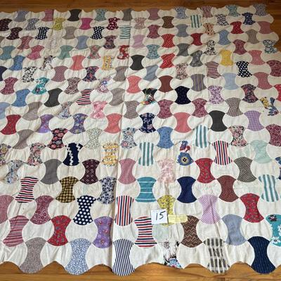 1930s Double Bladded F/C Pioneer Seed Bag Quilt Top