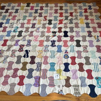 1930s Double Bladded F/C Pioneer Seed Bag Quilt Top