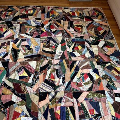 Crazy Patch Quilt made by Emmerick Sisters
