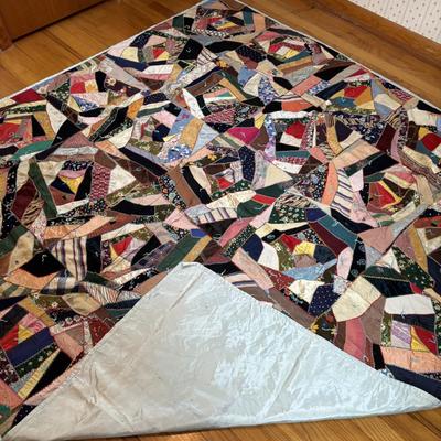 Crazy Patch Quilt made by Emmerick Sisters