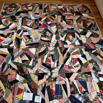 Crazy Patch Quilt made by Emmerick Sisters