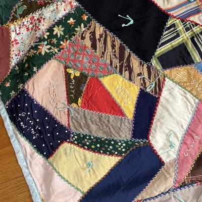 Crazy Patch Quilt made by Emmerick Sisters