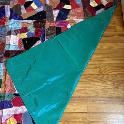 Crazy Pastel Quilt Made by Emmerick Sisters
