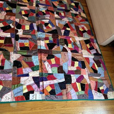 Crazy Pastel Quilt Made by Emmerick Sisters