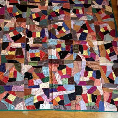 Crazy Pastel Quilt Made by Emmerick Sisters