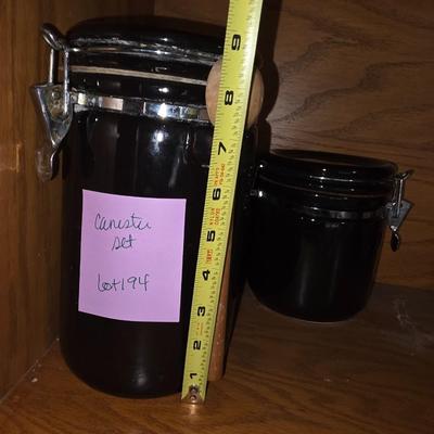 Black canister set