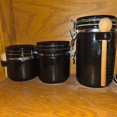 Black canister set
