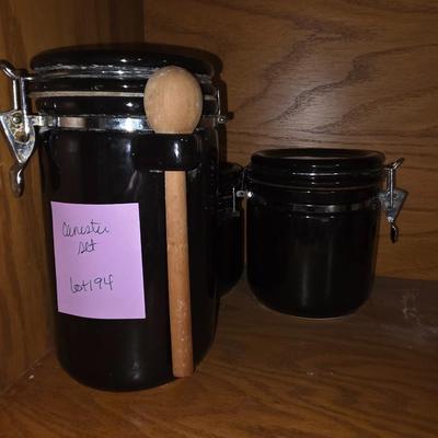 Black canister set