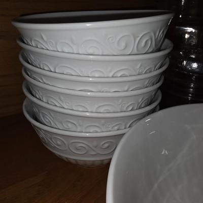White dishes
