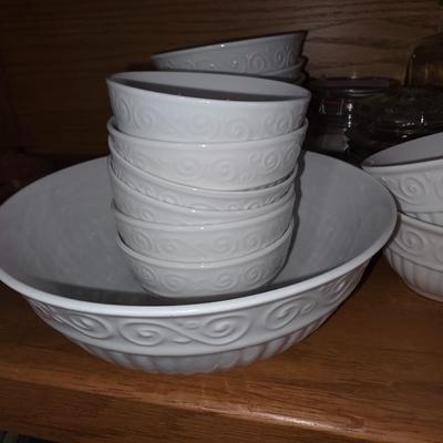 White dishes