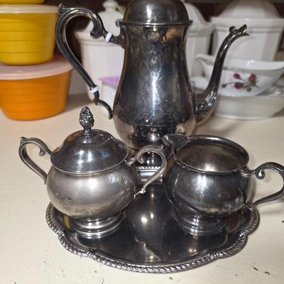 Silver plated tea set