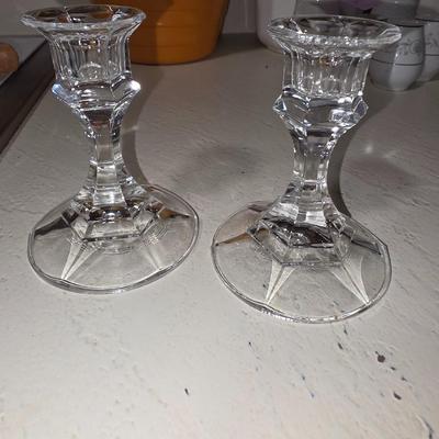 Crystal candle holders